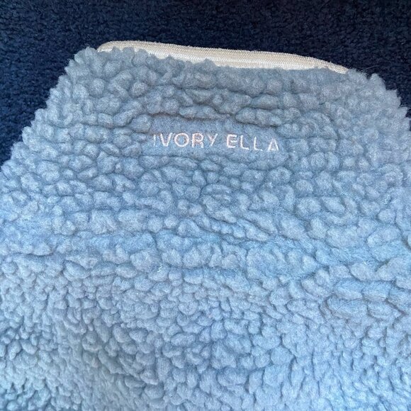 EUC Ivory Ella Women’s Sherpa Fleece Full Zip Sweater Jacket Sz S - Picture 6 of 6